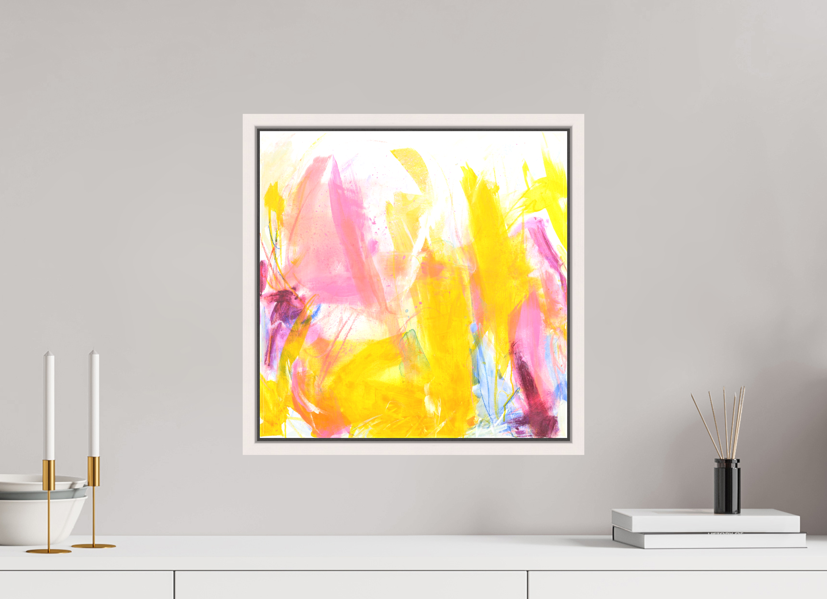 40 x 40 cm, Canvas Print - offwhite Frame Alles ist möglich - Canvas Print