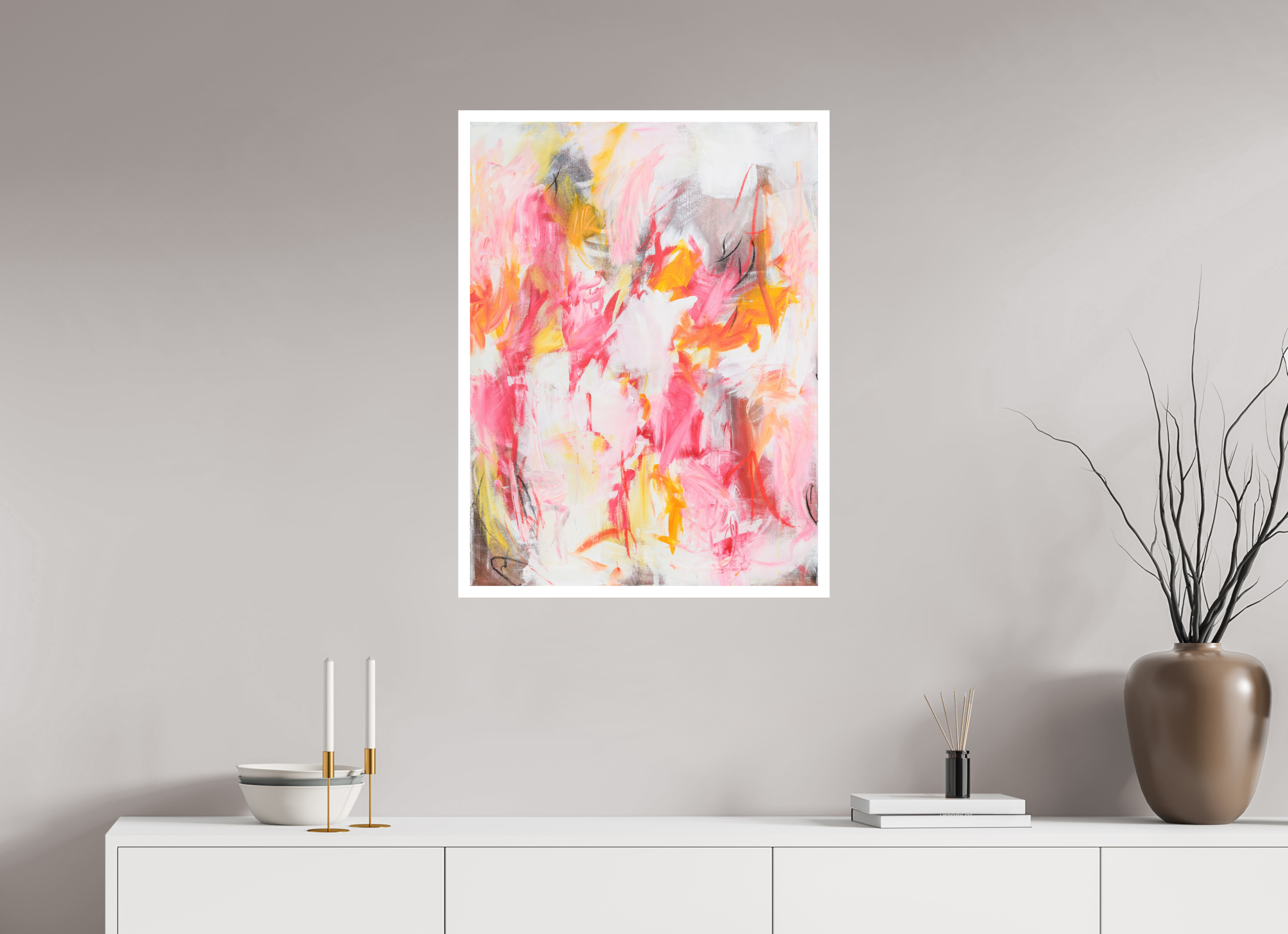60 x 80 cm, Fine Art Print - Canson Arches Aquarelle Rag - 2 cm Erwacht - Fine Art Print mit Rahmen
