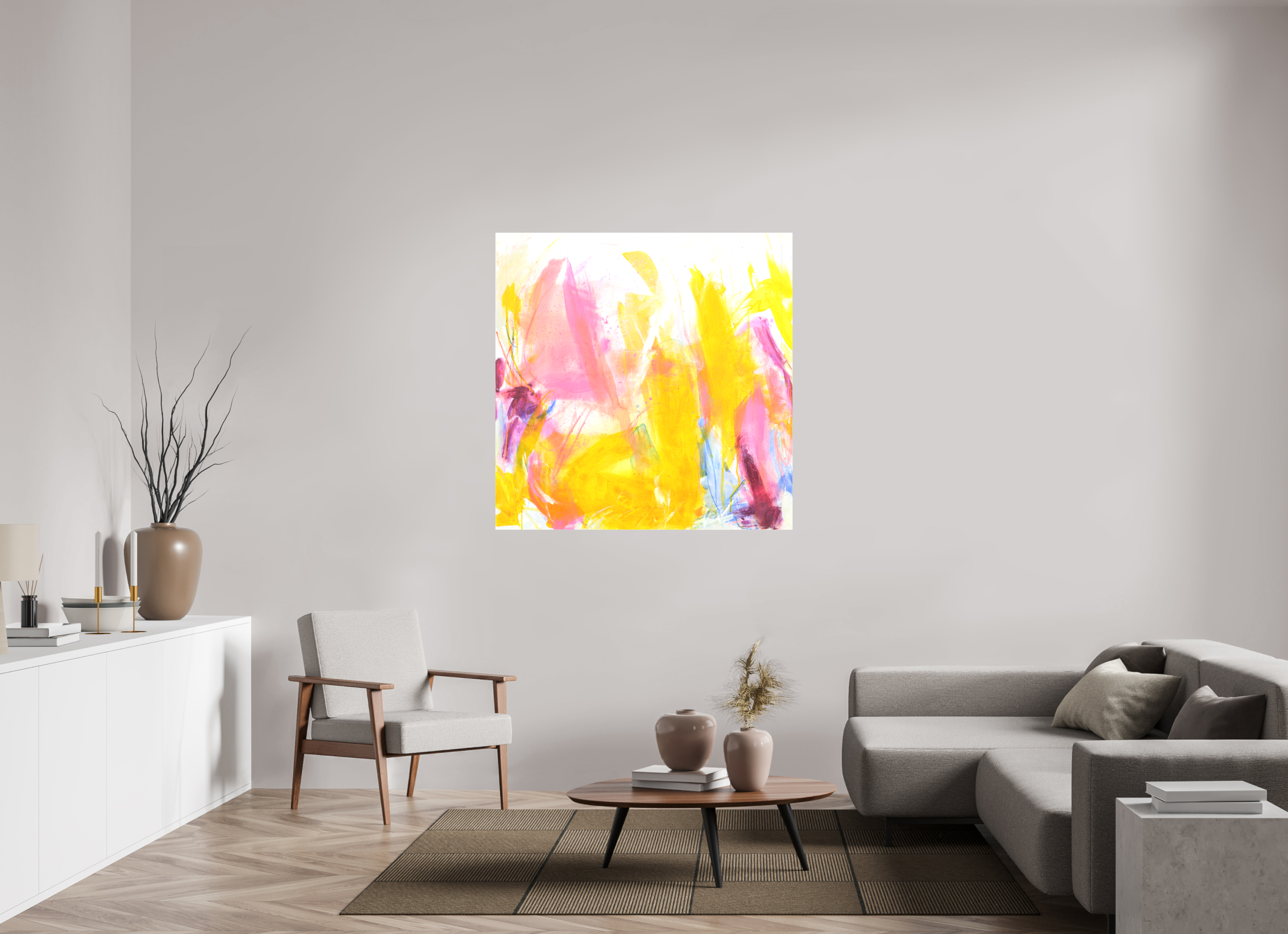 120 x 120 cm, Canvas ohne Rahmen Alles ist möglich