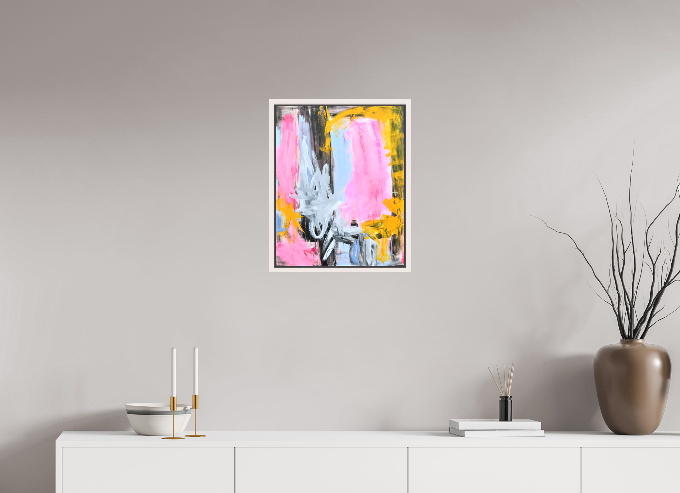 40 x 50,2 cm, Canvas Print - offwhite Frame Hoffnung - Canvas Print