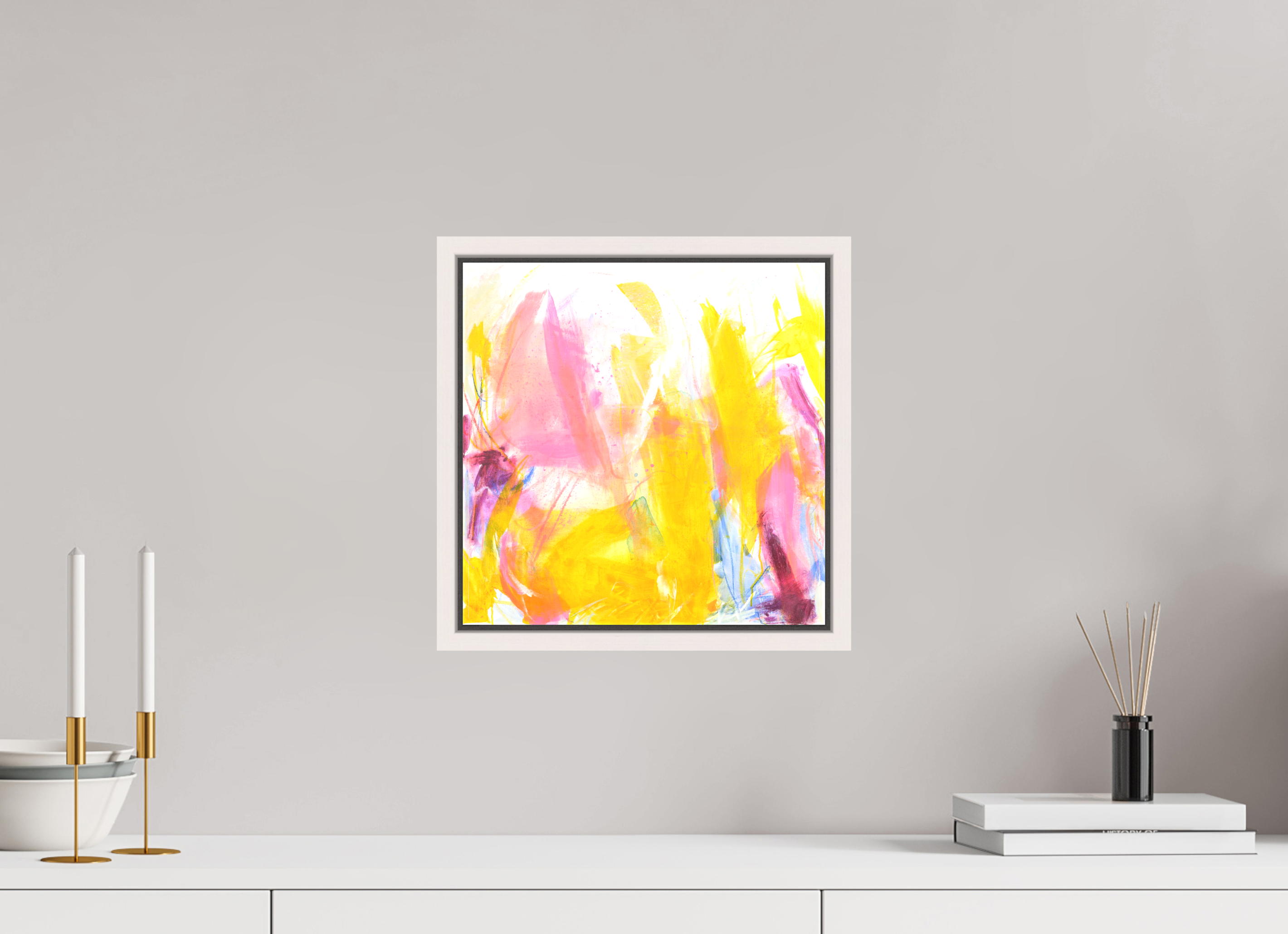 30 x 30 cm, Canvas Print - offwhite Frame Alles ist möglich - Canvas Print