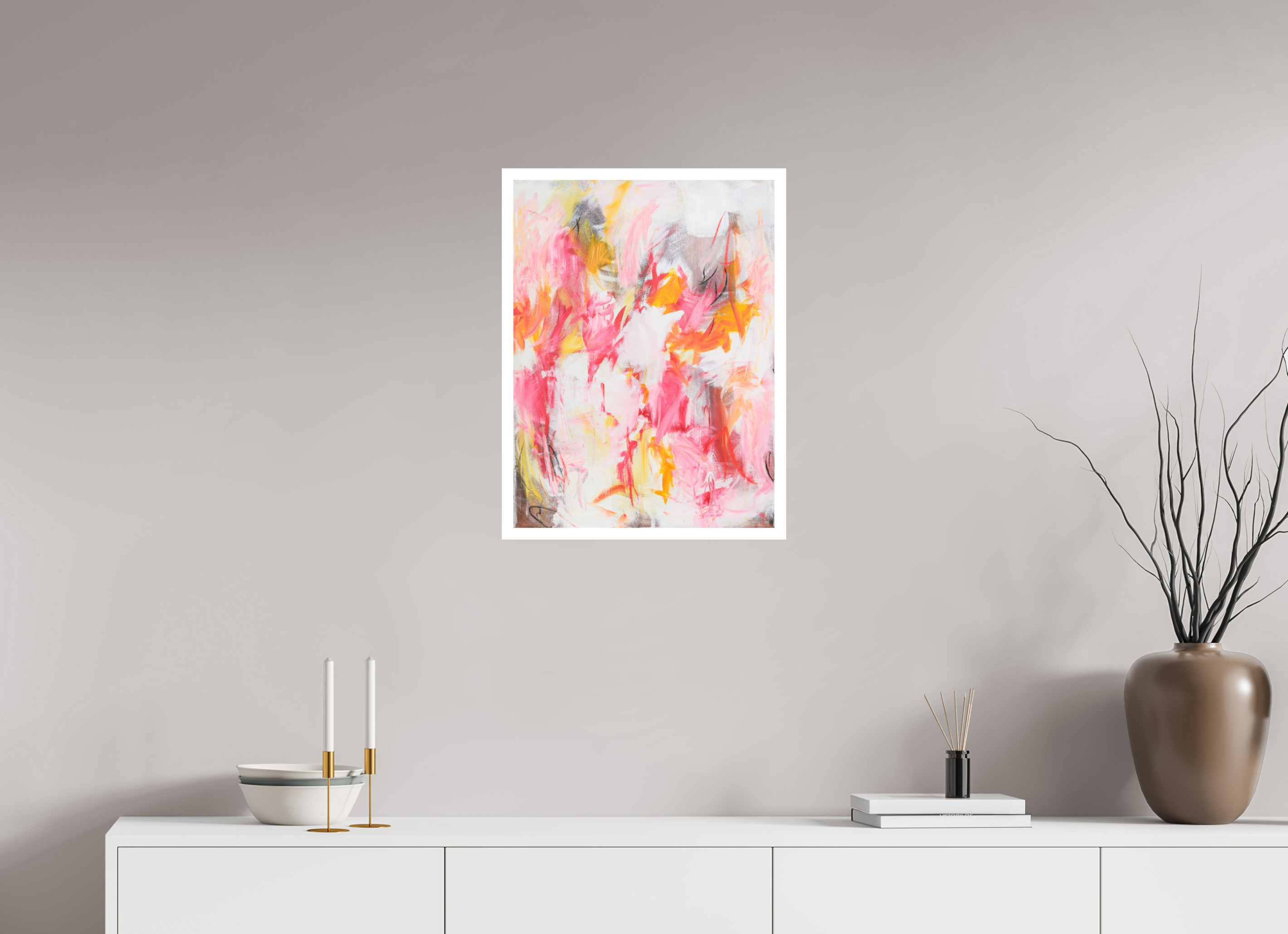 45 x 60 cm, Fine Art Print - Canson Arches Aquarelle Rag - 2 cm Erwacht - Fine Art Print mit Rahmen